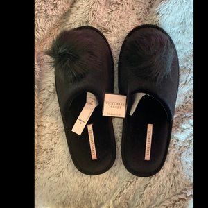 Victoria's Secret Slippers with Pom-Poms